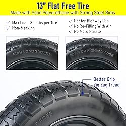 LotFancy 13” Flat Free Tire for Gorilla Cart, 2