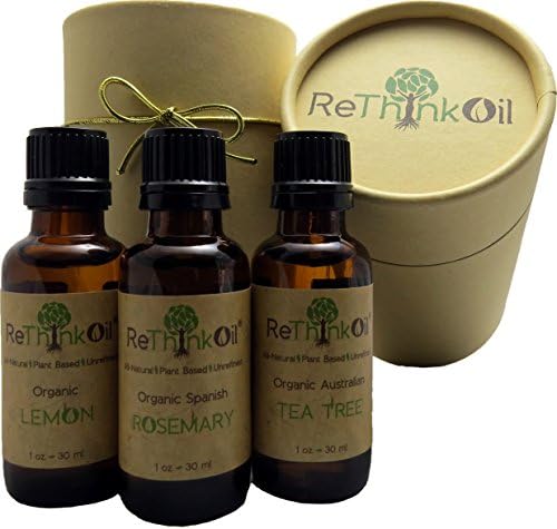 1 oz of each: Organic Lemon, Rosemary, Tea Tree Essential Oil