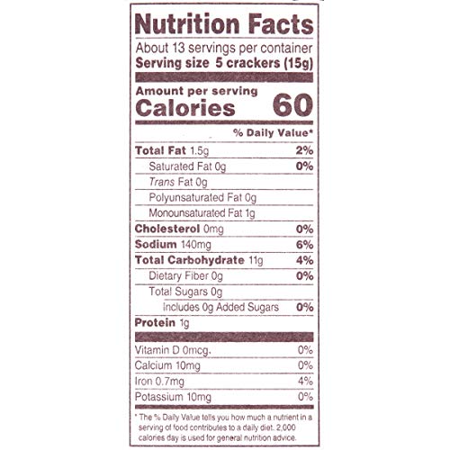 BACK TO NATURE ORGANIC SALTINE CRACKERS – DAIRY FREE, NON-GMO, MADE WITH WHEAT FLOUR & SEA SALT, DELICIOUS & QUALITY SNACKS – 7 OUNCE