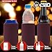 CSBD 12 Pack Blank Can Coolers, Foam Collapsible Insulated Can Sleeves for Beer, Soda, Water Bottles, Bulk Customizable Sublimation Blanks for DIY, HTV Vinyl Projects, Parties, Weddings - Burgundy