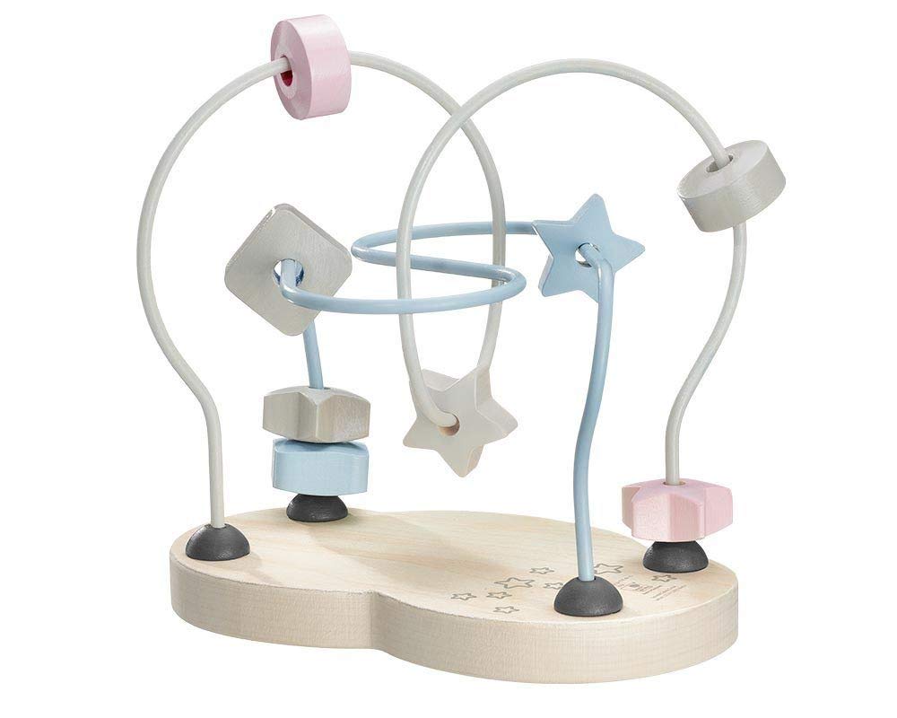 Selecta 64019 Star Bow Bellybutton Wooden Motor Skill Toy 18 cm Multi-Coloured