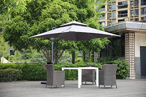Angel Living 2 65x2 65m Patio Parasol Double Top Mini Roman