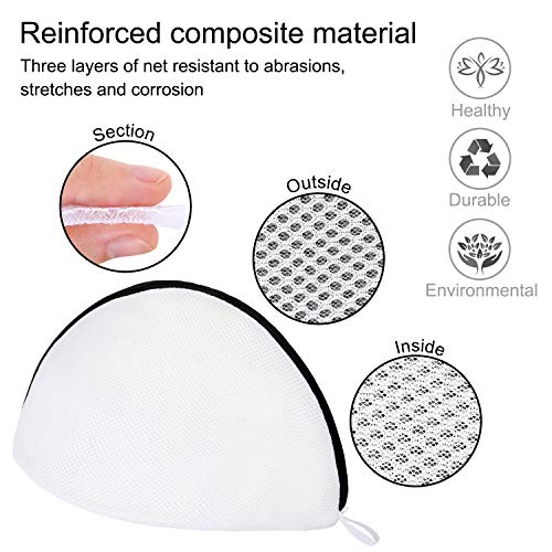 Syllana 2 Pack Mesh Laundry Bags for Shoes Multi Protection Washing Machine Bag with Durable Zipper for Laundry and Travel Organizer