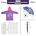 Disney Kids Umbrella and Poncho Raincoat Set, Minnie Mouse/Moana/Vampirina Girls Rain Wear For Toddler 2-3 or Kids 4-7