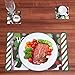 TINKSKY Christmas Placemats Table Mats Cup Coasters Non Slip Heat Resistant 12 pcs (Random)