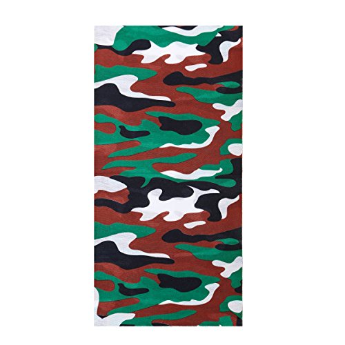 Kalily Versatile 16-in-1 Lightweight Sports & Casual Camo Headwear Headband Bandana Neck Gaiter, Balaclava, Helmet Liner, Face Mask for Outdoor Hunting, Fishing, Paintball Party (Woodland Camouflage)