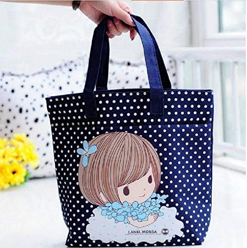 Visheriya Traders Cartoon Printed Carry on Tote Compact Heat Preservation Waterproof Hygiene Meal Prep Box Lunch Bag (Assorted Colour)