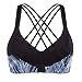 CharmLeaks Women's Workout Bra top Wirefree Sports Bra Workout Bra Pads Workout Sports Bra M