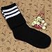 DZT1968® 1 Pair Women Triple Stripe Over the Knee High Socks (Black)