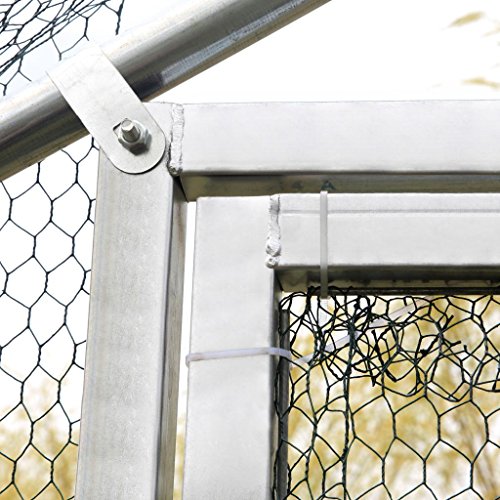 Idealchoiceproduct 20x10ft Large Metal Chicken Coop Wakl-in Chicken Coops and Runs Backyard Hen House Farm Ranch Run Walk in Poultry Cage - Thumbnail 6