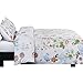 Vaulia Soft Microfiber Duvet Cover Set with Zipper Closure, Flowers Print Pattern - Queen Size