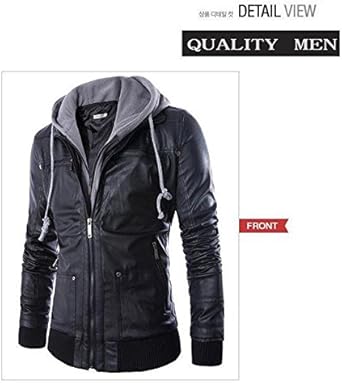 jaqueta de couro pu masculina