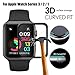 Apple Watch Screen Protector 42mm for Series 3 /2/1 Scratch Resistant Full Coverage Protective Tempered Glass HD Film Glass Bumper Case with 3D Curved Edge iwatch Anti-Bubble Clear Cover Accessories