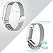 GELISHI Fitbit Flex Band Replacement with Stainless Steel Wireless Activity Bracelet Sport Wristband No Tracker - Silver Small