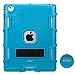 iPad 4 Case, iPad 3 Case, iPad 2 Case - E LV iPad 4 3 2 Case Cover - Shock-Absorption / High Impact Resistant Hybrid Dual Layer Armor Defender Full Body Protective Case Cover with 1 Stylus - BLACK / TURQUOISE