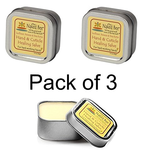 Naked bee hand & cuticle healing salve 1.5 oz pack of 3