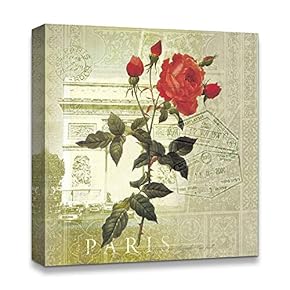 Canvas Wall Art Famous Building Birds/Flowers Pop-up Painting Artwork for Home Prints Framed - 12x12 inches