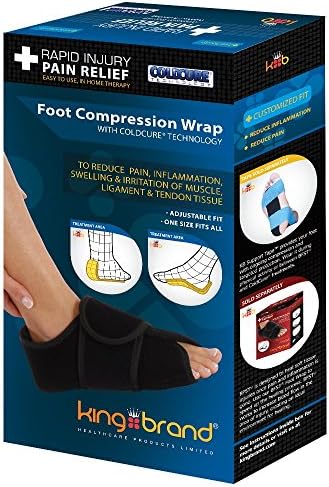 King Brand ColdCure Foot Wrap - Ideal for Plantar Fasciitis, Heel Spurs and Sore, Tired Feet