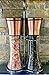 Dragonfly Premium Tall Copper Stainless Steel Salt and Pepper Grinder Set with Adjustable Coarseness and Convenient Holder-Salt Grinder and Pepper Mill