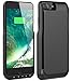 iPhone 7 Plus Battery Case, Foxin 8000 mAh Extended Battery Charger Case Rechargeable Power Bank Battery Charging Case for iPhone 7 Plus/6 Plus/6S Plus(5.5 inch) (Bright Black)