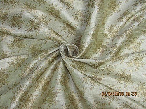 Puresilks Brocade fabric gold x metallic gold color 56' BRO561[4]