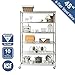 Seville Classics UltraDurable Commercial-Grade 6-Tier NSF-Certified Steel Wire Shelving with Wheels, 48