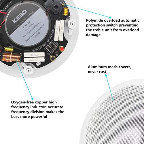 KEiiD inCeiling Speaker 8 Inch HiFi Premium Surround Sound Coaxial