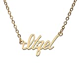 Itzel Name Tag Necklaces for Her His Friends