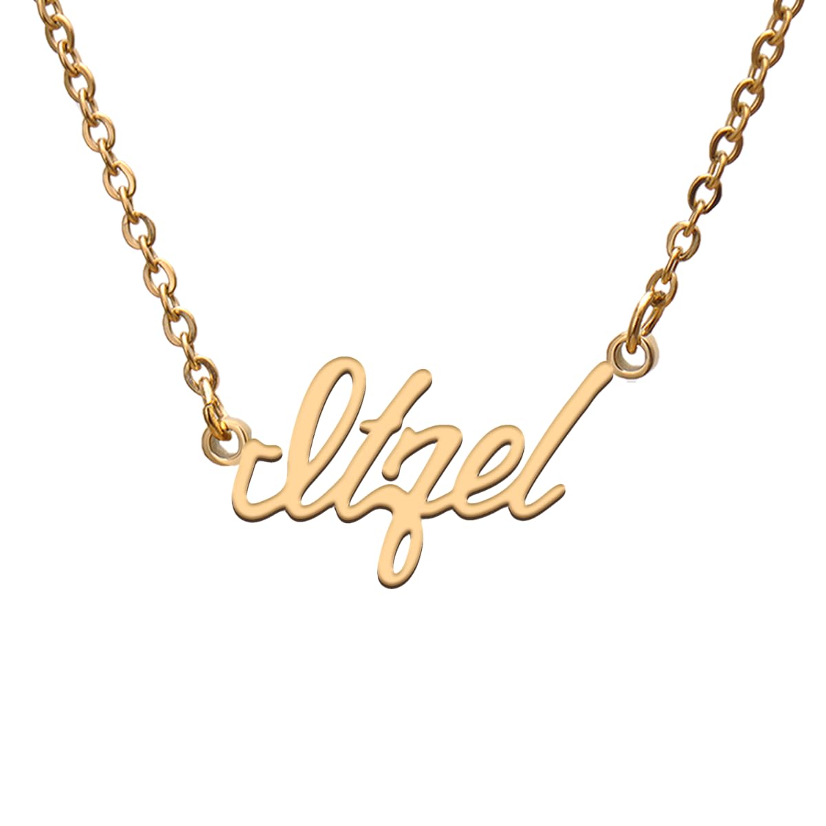 Itzel Name Tag Necklaces for Her His Friends