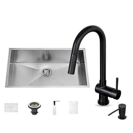 Vigo 30 Inch Undermount Single Bowl 16 Gauge Stainless Steel