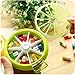 Tmarton 1PC Cute Fruit Style Green Travel 7 Compartment Weekly Pill Storage Case Box Medicine Rotation Holder Dispenser Organizer Container