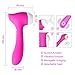 Sucker & Vibrator, Waterproof Rechargeable G Spot & Nipple & Clitoris Stimulator, 11 Powerful Vibrating Modes Sex Toy (Pink)