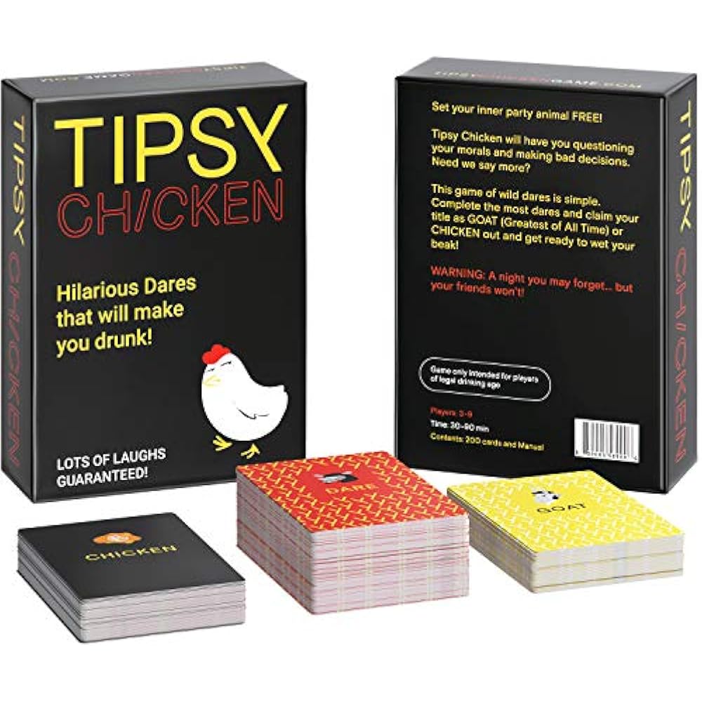 Tipsy Chicken, Drinking Party Card Game For Adults