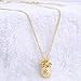 Zittop Gold Plated 3D Cute Pineapple Fruit Pendant Charm Necklace