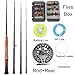 Sougayilang Saltwater Freshwater Fly Fishing Rod with Reel Lines Flies Combo Kit (Silver Fishing Kits)