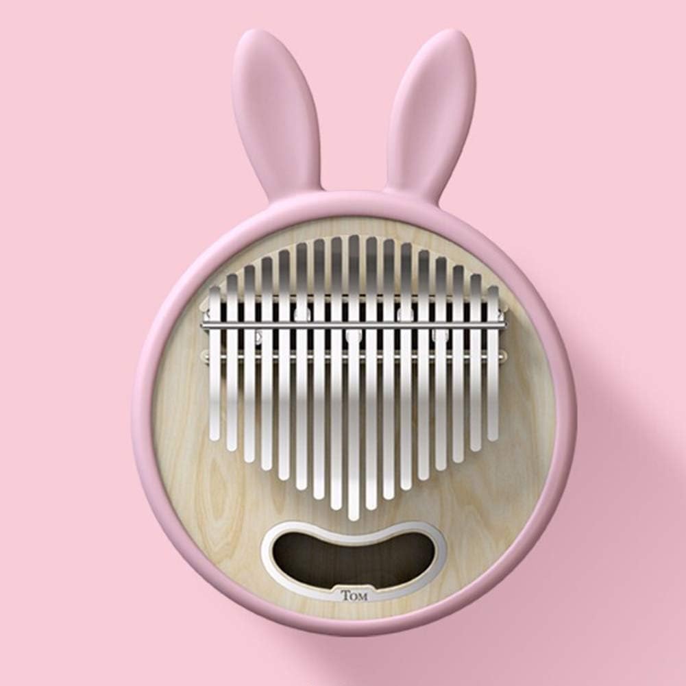 QuTess Kalimba 17 Key Finger Piano Professional 17 Key Kalimba Thumb Piano Mbira Cartoon Thumb Piano for Performance Kids Beginner