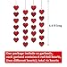 JOZON 72 Pieces Red Hearts Foil Garlands NO DIY Valentine's Day Red Heart Foil Hanging String Garland Valentines Day Decorations Wedding Anniversary Birthday Party Supplies (Red)