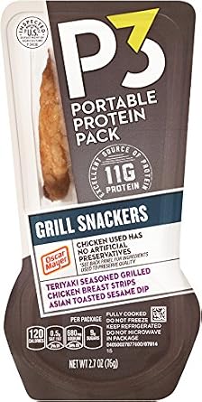 Teriyaki seasoned grilled chicken breast strips asian toasted sesame dip (044700078143)