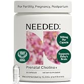 Needed. Prenatal Choline+ for Cognitive Development, 30 Liquid Capsules | Choline Supplements For Pregnancy, Aids Baby Brain Development &amp; Supports Healthy Pregnancy, Third Party Tested
