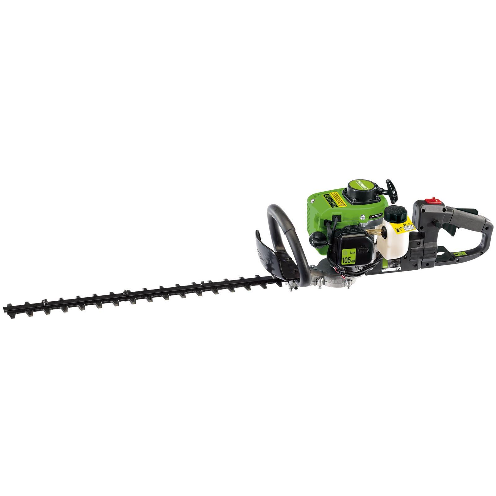 Draper Expert 22.5cc Petrol Hedge Trimmer 750W | 2 -Stroke 7000rpm Engine | 500mm x 30 mm Cutting Length | Double Action Blades | Easy Start Priming Bulb| Pruning Gardening Tool | 32319