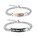 GAGAFEEL His Only Her One Couple Cuff Wrist Bracelet Stainless Steel Chain Anniversary Gift for Lover