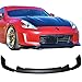 Front Bumper Lip Compatible with 2013-2017 Nissan 370Z, TK Style Black PP Front Lip Finisher Under Chin Spoiler Add On by IKON MOTORSPORTS, 2014 2015 2016