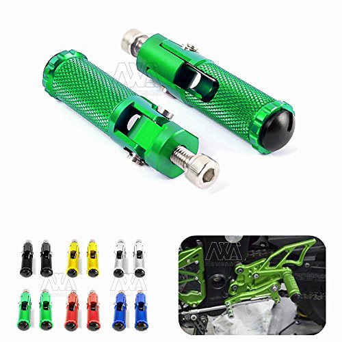 New arrival Motorcycle CNC Universal Foot Rest Footrests Folding Foot Pegs Rear Set For Honda Kawasaki KTM Ducati Suzuki Yamaha (Green) - Thumbnail 7