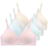YESLAU Girls Training Bras Teens Big Kids Age 8-10 10-12 12-14 14-16 Years Old Lightly Padded Adjustable Sport Bra