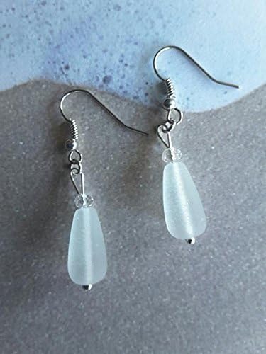 Coke Bottle Color Sea Glass Earrings Recycled