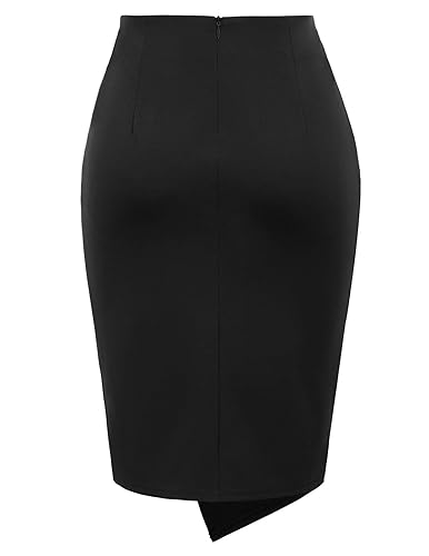 Kate Kasin Wear to Work Pencil Skirts for Women Elastic High Waist