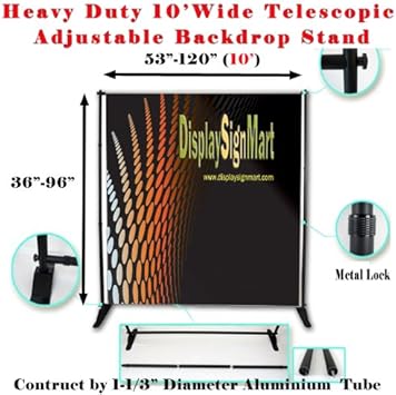 Amazon Com Dsm Tm 10 X 8 Heavy Duty Telescopic Banner Stand