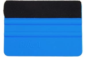 Plastic Felt Edge Squeegee 4 Inch for Car Vinyl Scraper Decal Applicator Tool with Black Felt Edge (3 Pack)