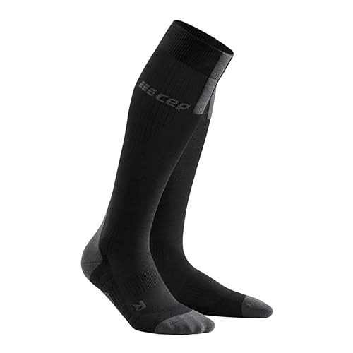 CEP Men's Compression Run Socks Tall Socks Black/Dark Grey IV