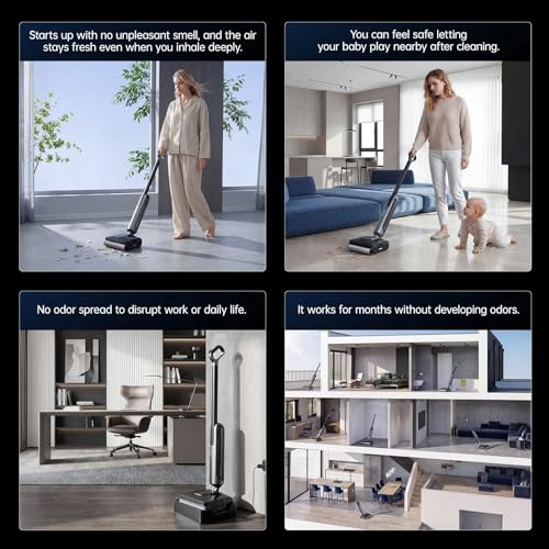 JONR H2 Pro Cordless Wet Dry Vacuum Cleaner with Warm Water Self-Cleaning, Innovative Odor Protection Design, 20,000Pa Hurricane Suction, 180°Lie-Flat with Zero Power & Capacity Loss (XL)